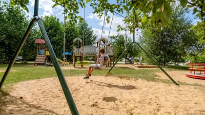 Aire de jeux pour enfants de l'établissement Camping Valloire-sur-Cisse