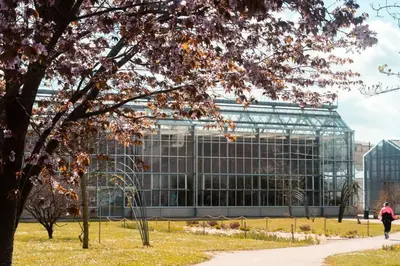 Jardin de l'établissement La Magie des numéros T3, proche Halles