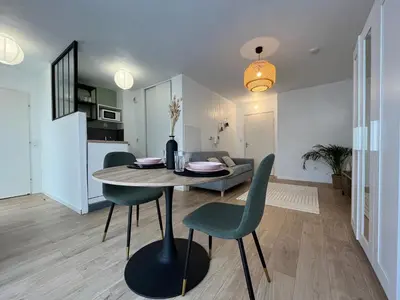 Cuisine ou kitchenette dans l'établissement Petit cocon paisible