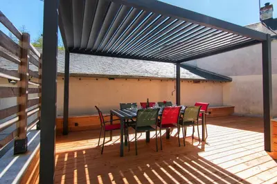 Balcon ou terrasse dans l'établissement Gîte troglodyte - Troglo du Pontcher