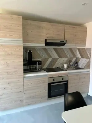 Cuisine ou kitchenette dans l'établissement Chez Jessica