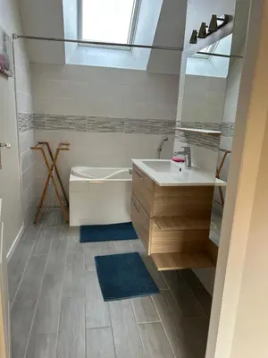 Salle de bains dans l'établissement Longère à la campagne au calme