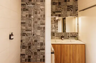 Salle de bains dans l'établissement Les Gîtes du Bioparc