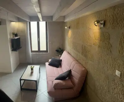 Coin salon dans l'établissement Le logis des roses
