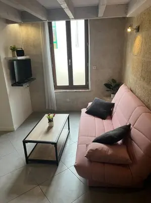Coin salon dans l'établissement Le logis des roses